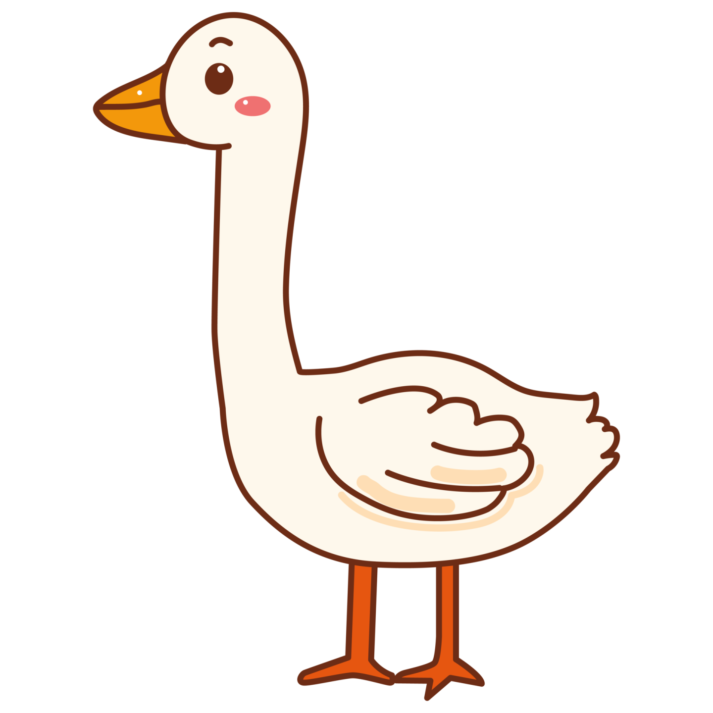 a cartoon duck standing on its hinds