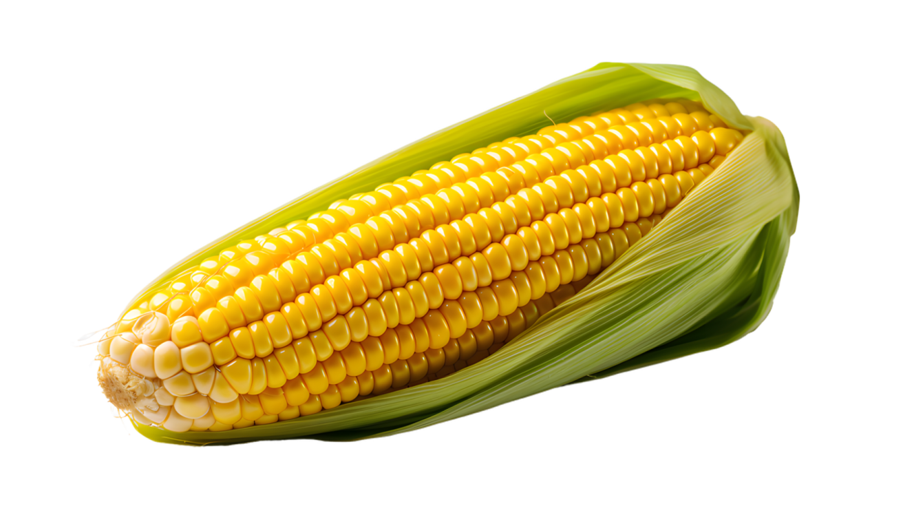 a corn on a white background