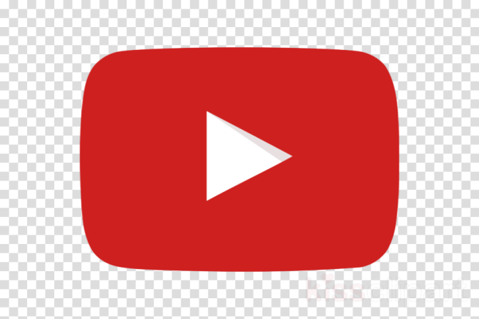 a red youtube icon on a transparent background