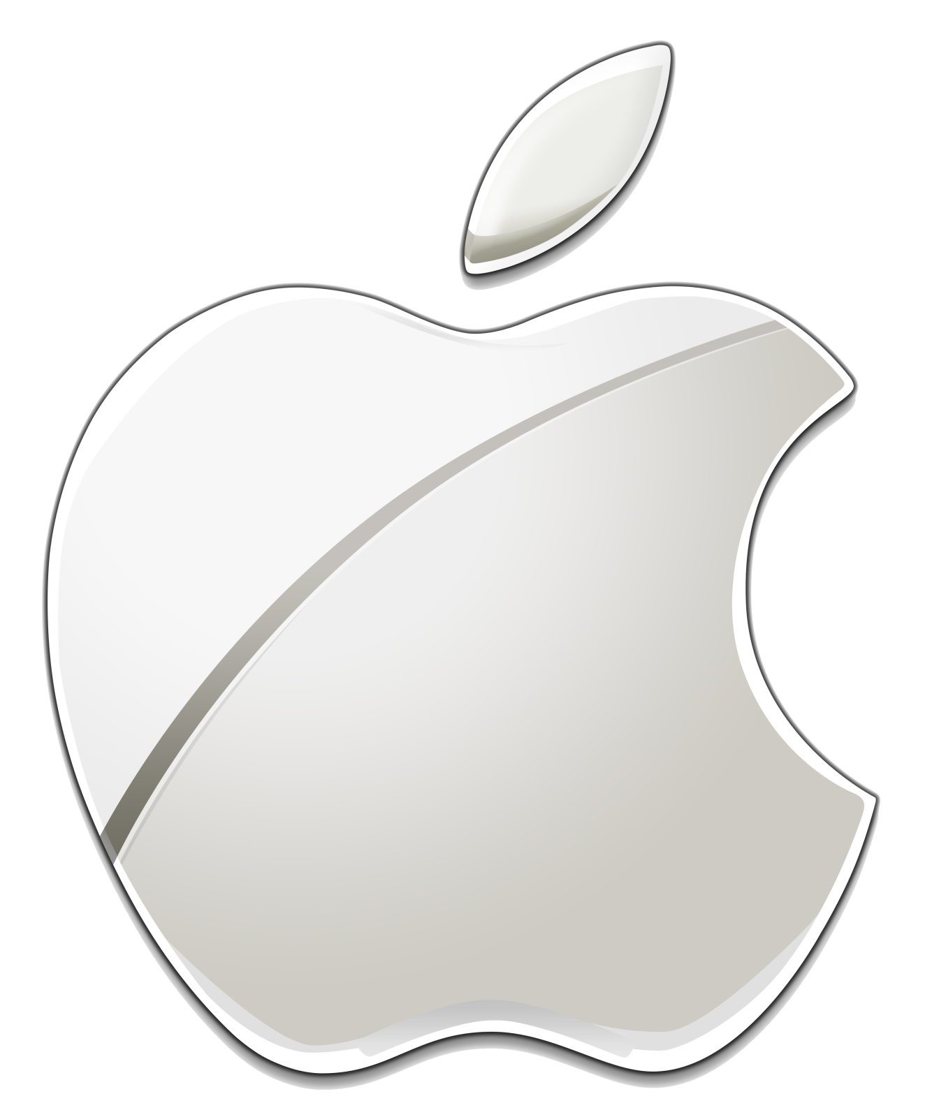 an apple logo on a white background