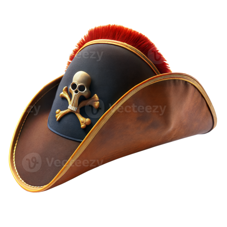 a pirate hat with a skull on it