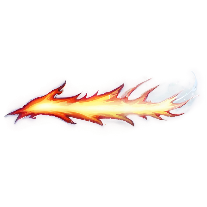 a drawing of a fire
