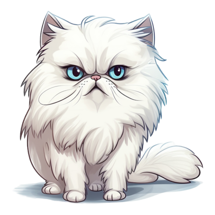 a white cat with blue eyes