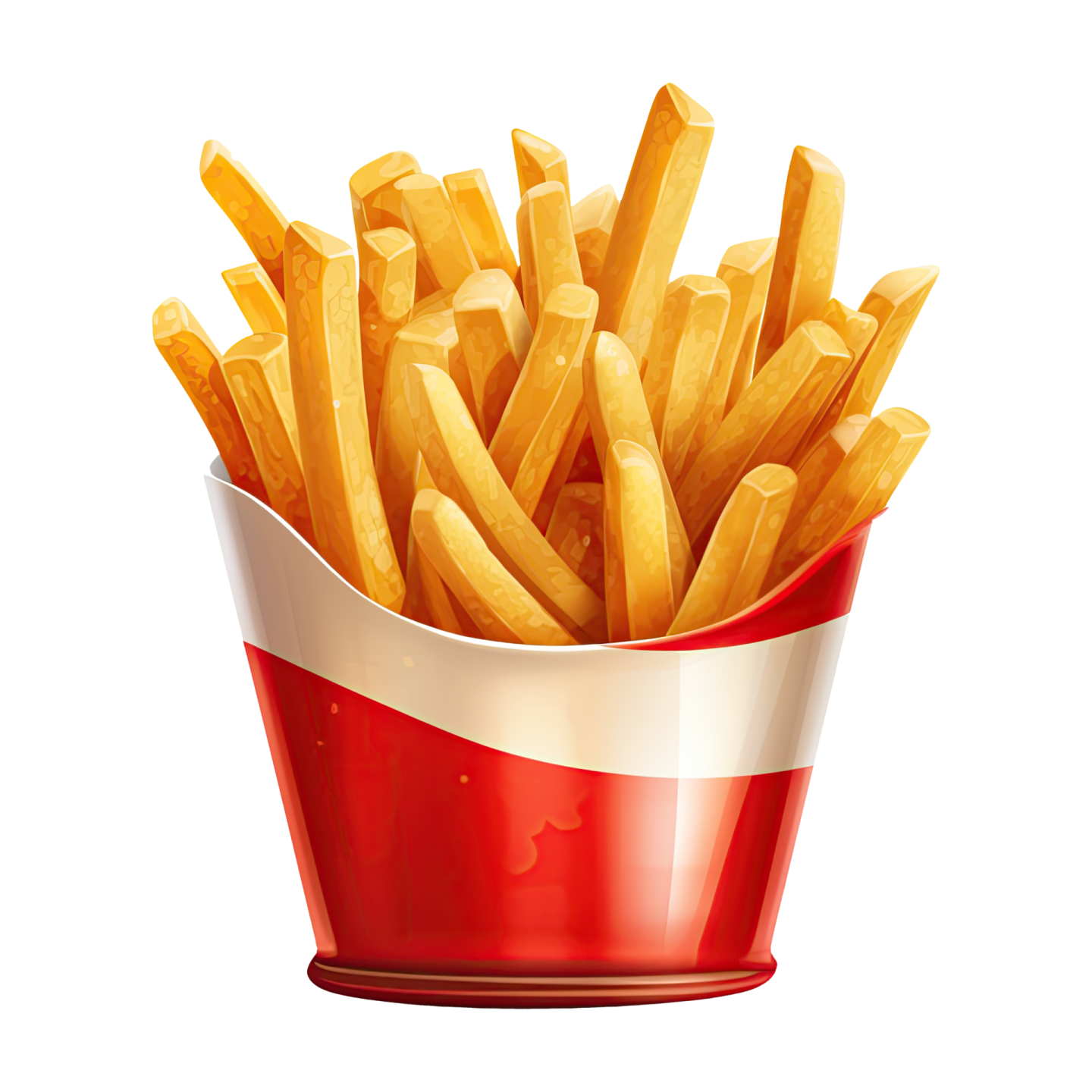 french fries in a red bucket