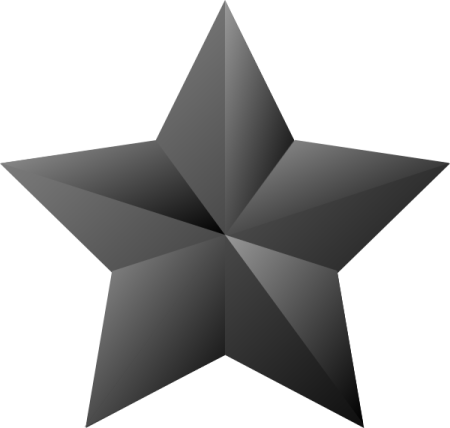 a black star on white background