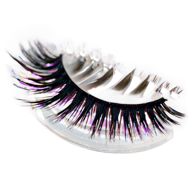 a pair of eyelashes on a white background