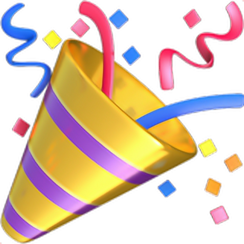 a party hat with streamers