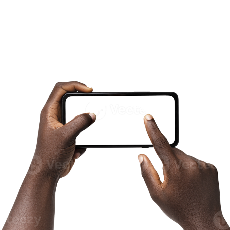 a person holding up a phone with their hands