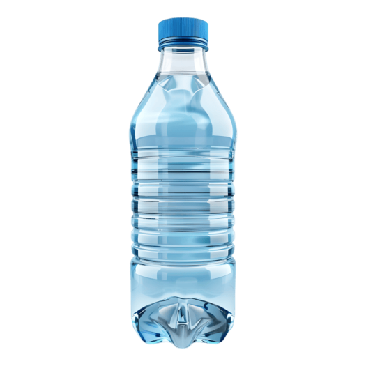 a bottle of water on a white background