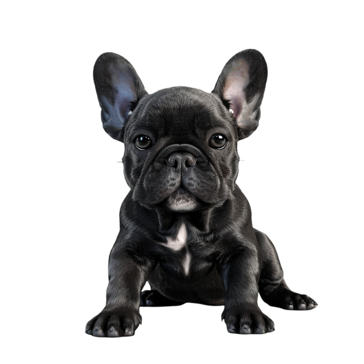 french bulldog puppy isolated on white background stock photo