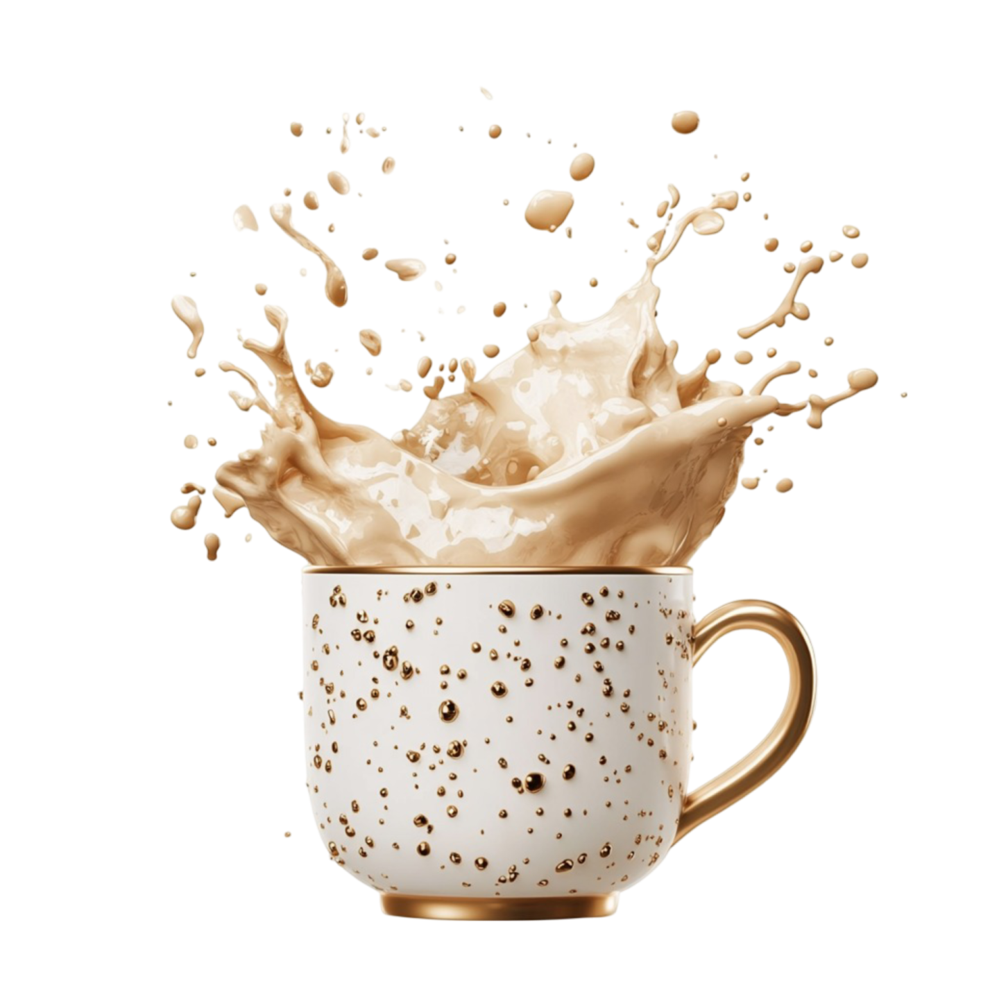 coffee splashing into a cup