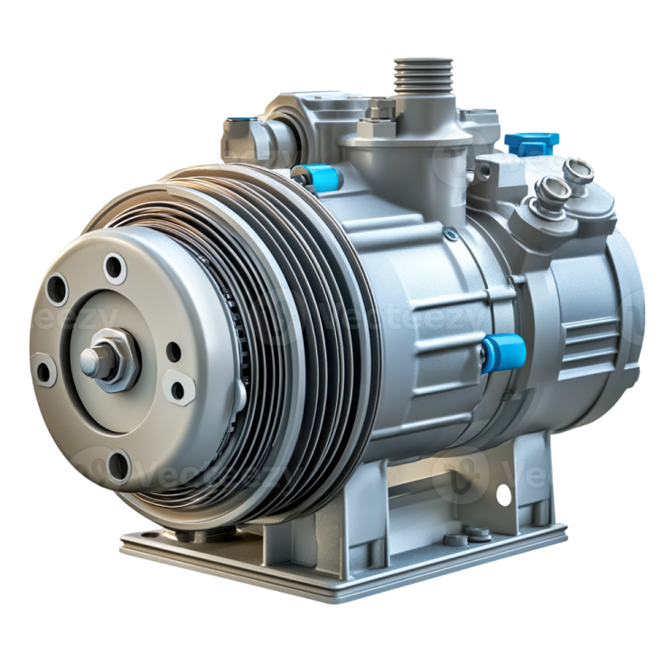 a stainless steel centrive pump on a white background