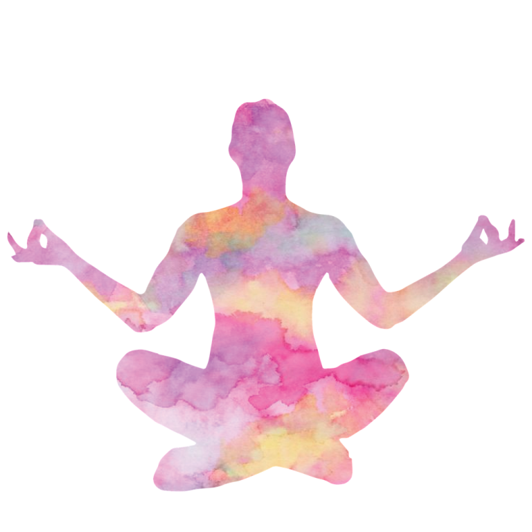 a silhouette of a person in a yoga pose