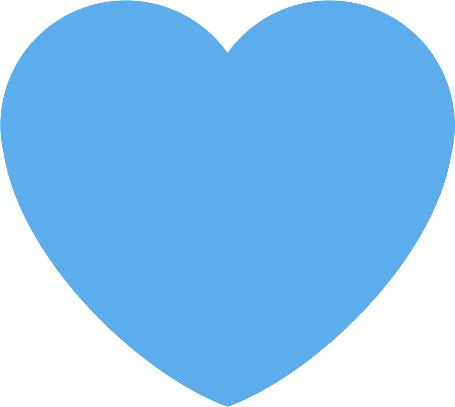 a blue heart on a white background