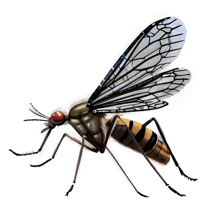 a black and white insect on a white background