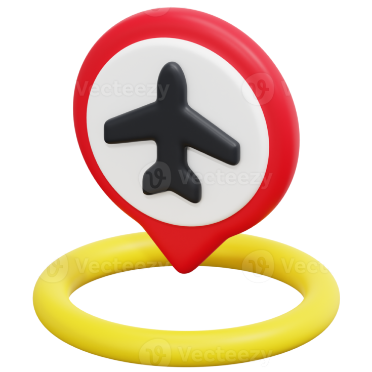 a red and white ring with an airplane on it