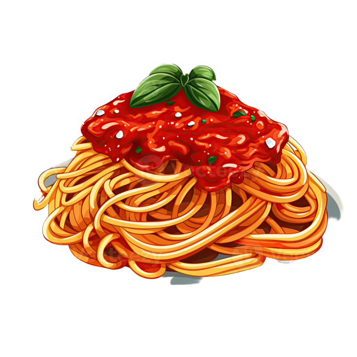 a plate of spaghetti with tomato sauce