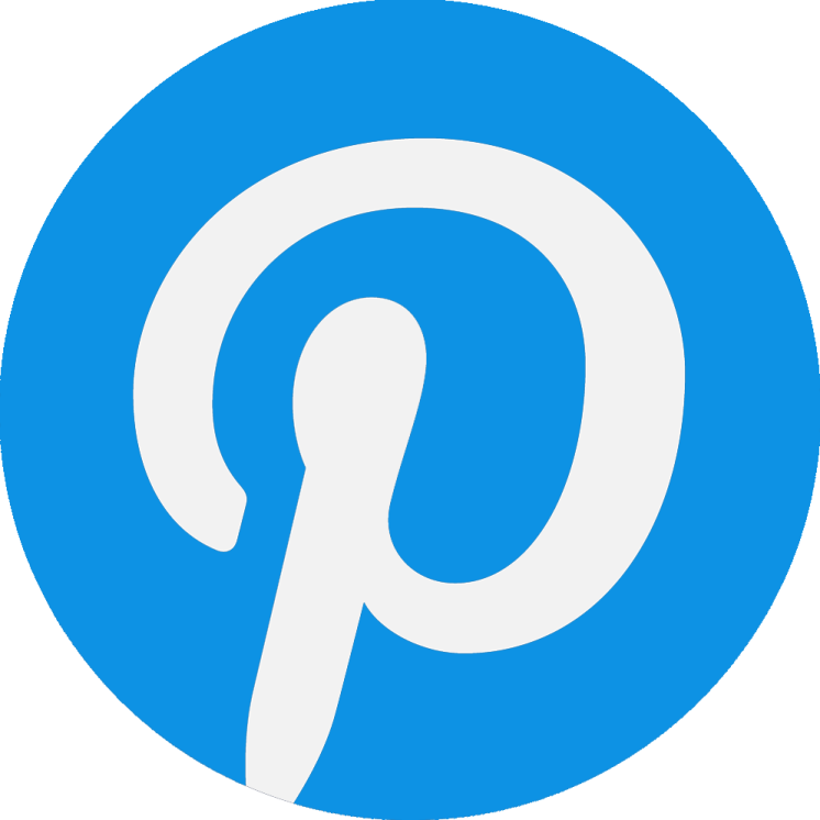 a blue pin with the word pin on it