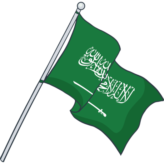 a saudi flag with the word saudi on it