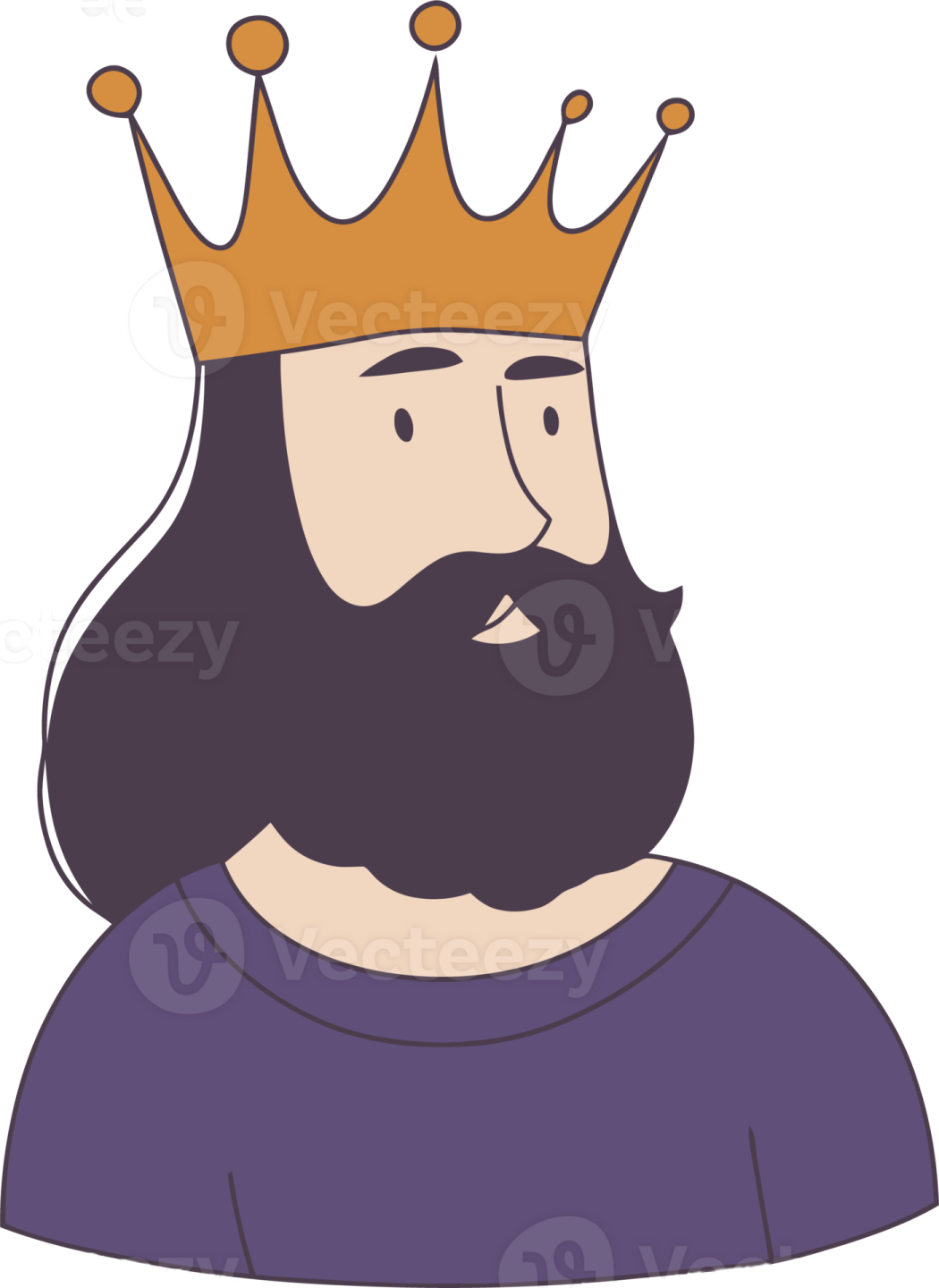 a man with a crown on his head