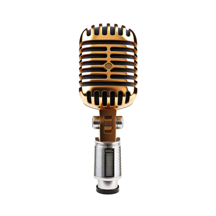an old fashioned microphone on a white background