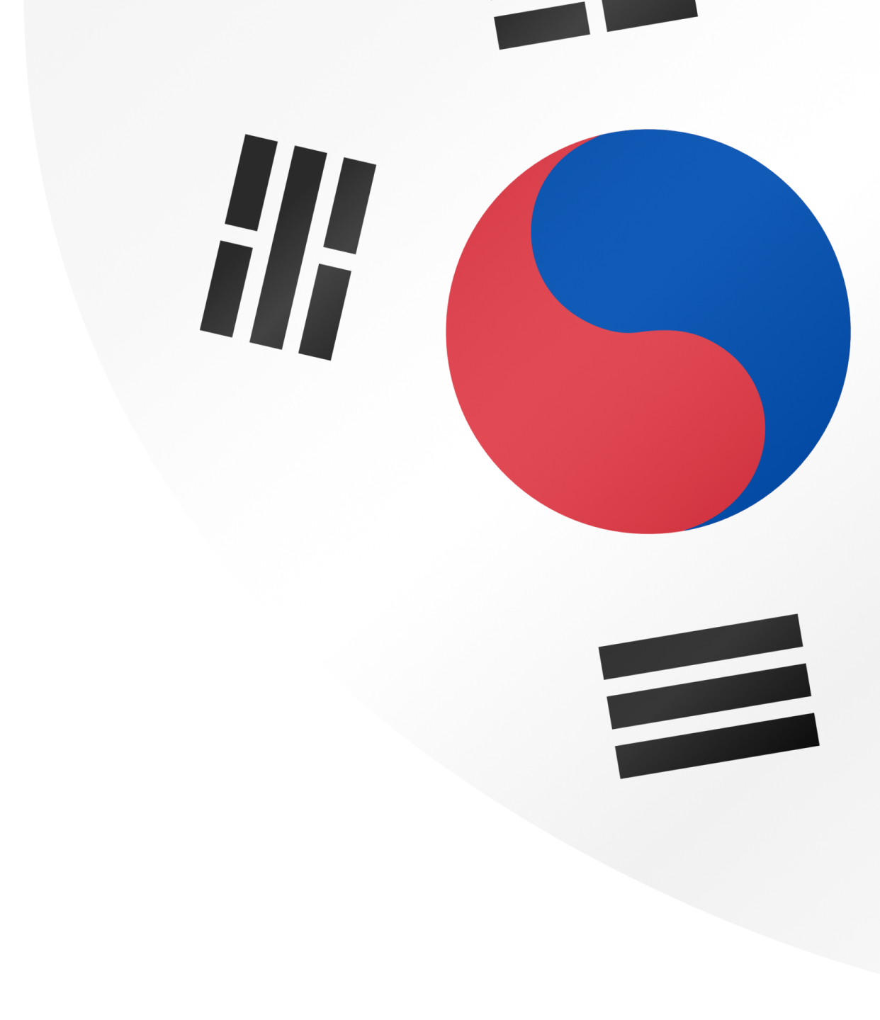 a clock with the flag of south korea on it