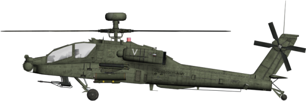 a military helicopter is flying in the air