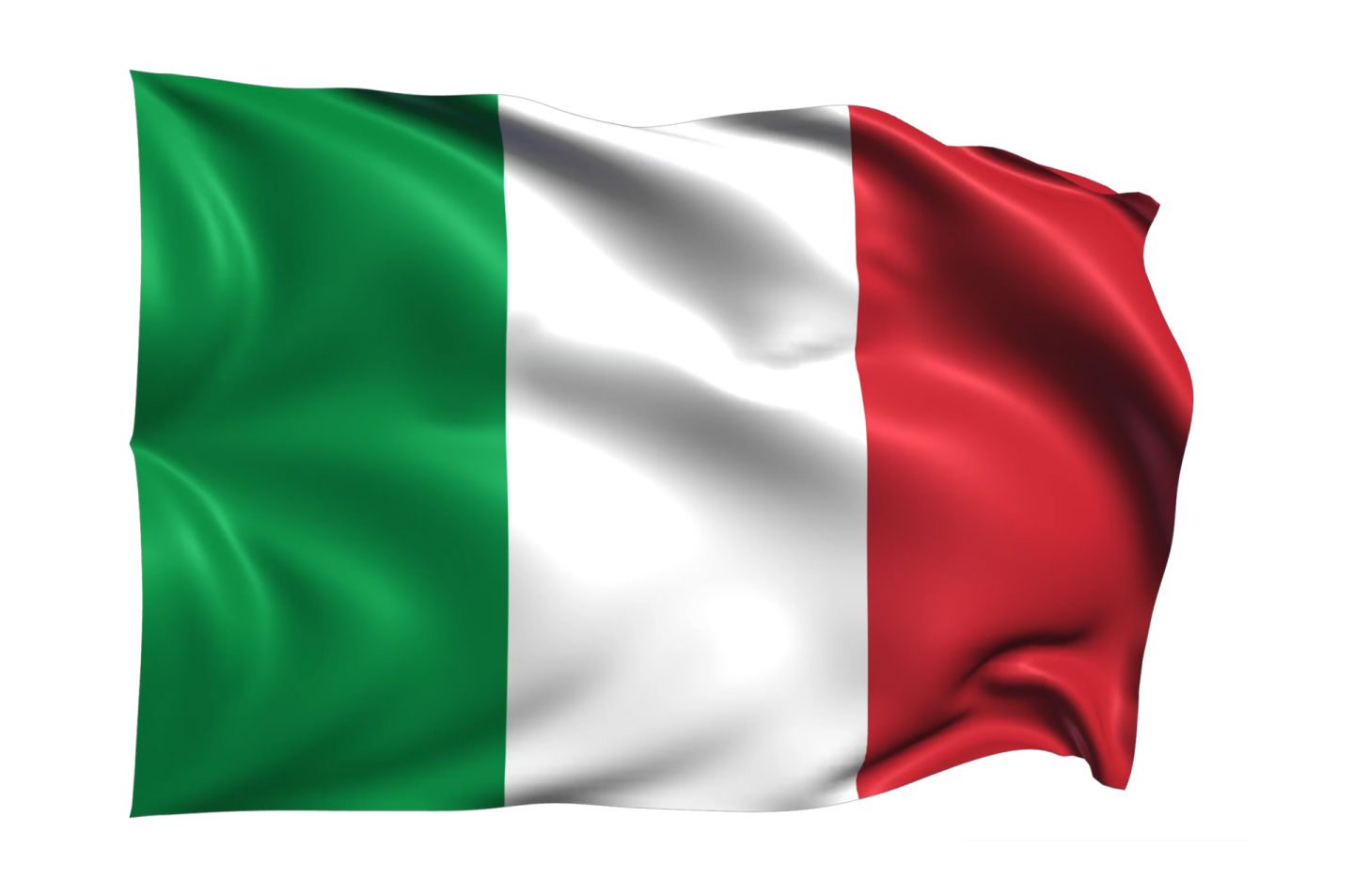 the flag of italy waving in the wind