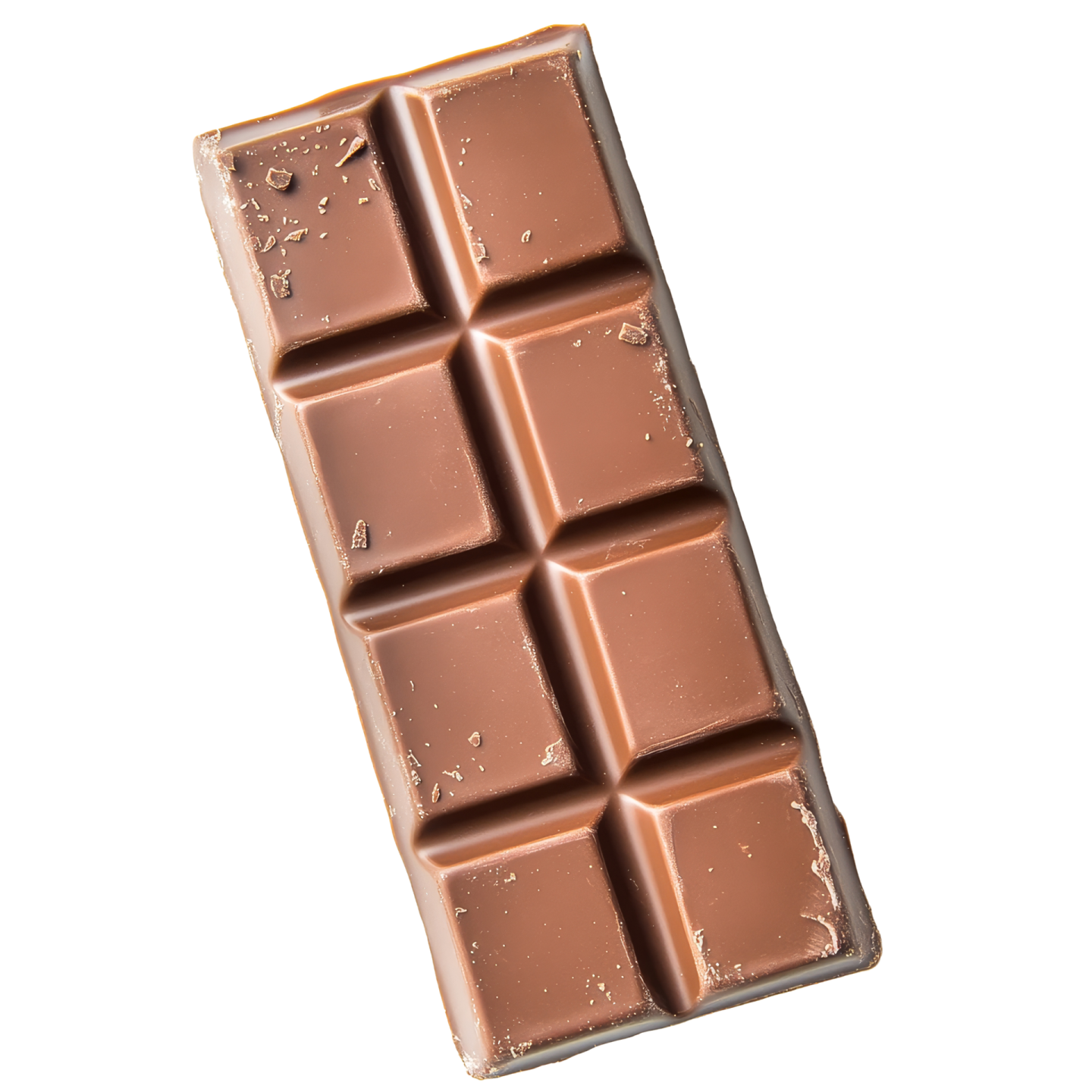 a bar of chocolate on a white background