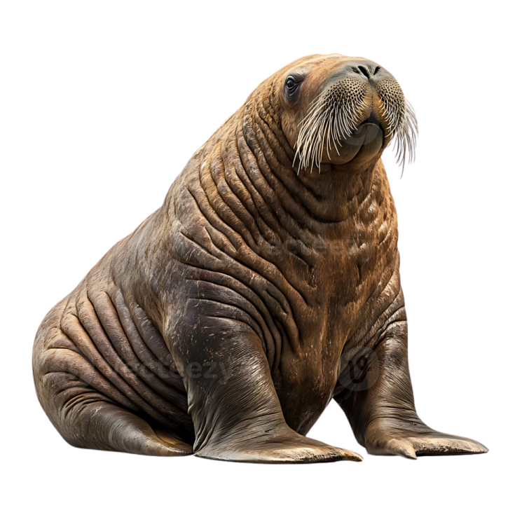 a waly seal in front of a white background