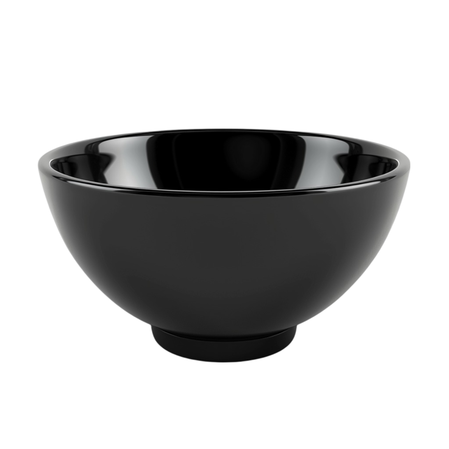a black bowl on a white background