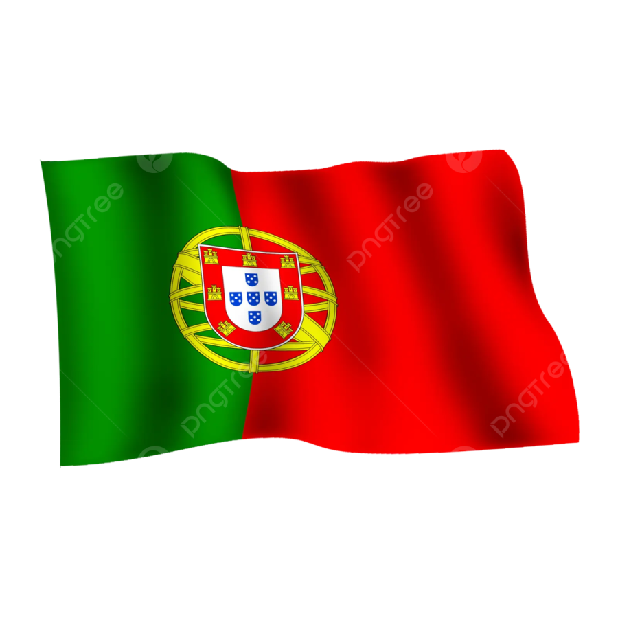 a portugal flag on a white background