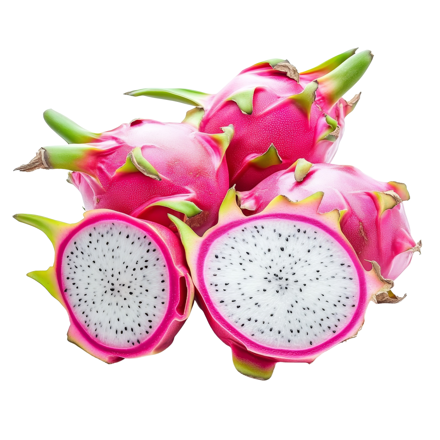 dragon fruit on a white background