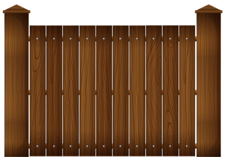 a wooden fence on a white background