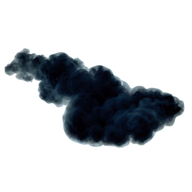 a black smoke cloud on a white background