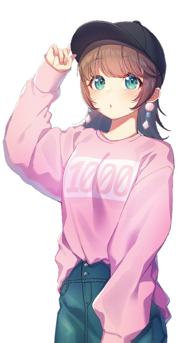 a girl in a pink shirt and blue jeans