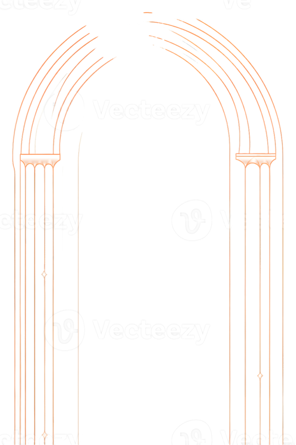 a line drawing of an arch