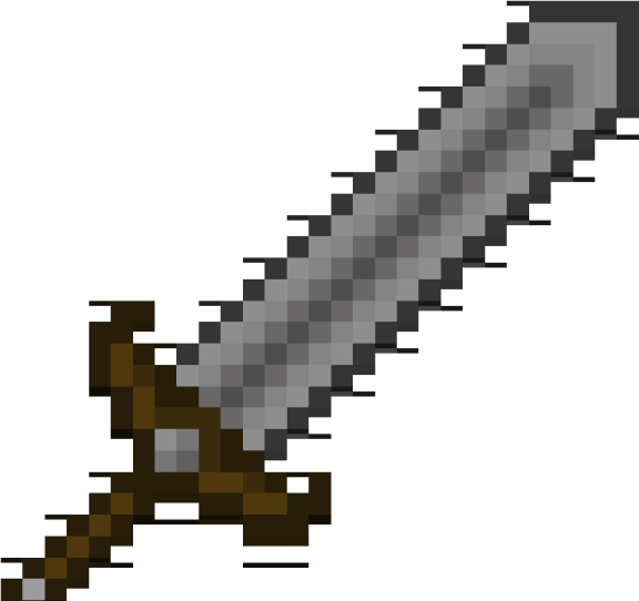 a pixeled sword