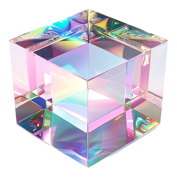 an image of a cube with many different colors