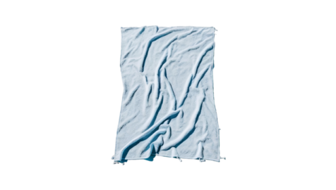 a blue scarf on a white background