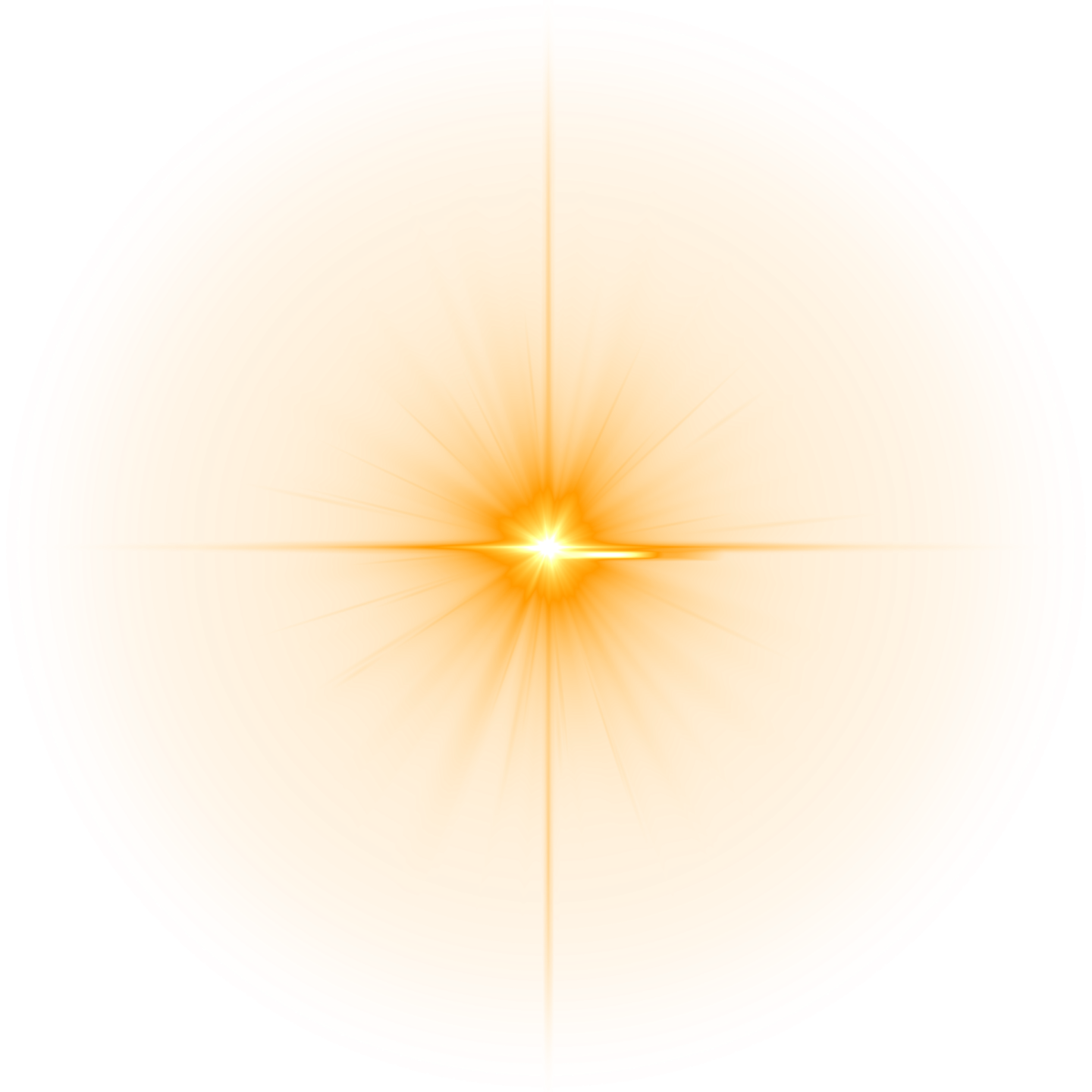 an orange sun burst on a white background