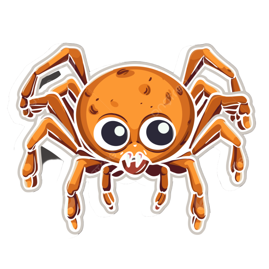 a cartoon spider with big eyes