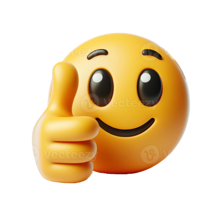 a smiley face with a thumbs up