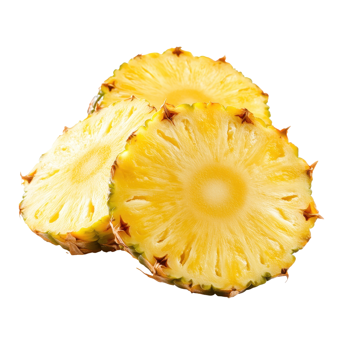 a pine fruit cut in half