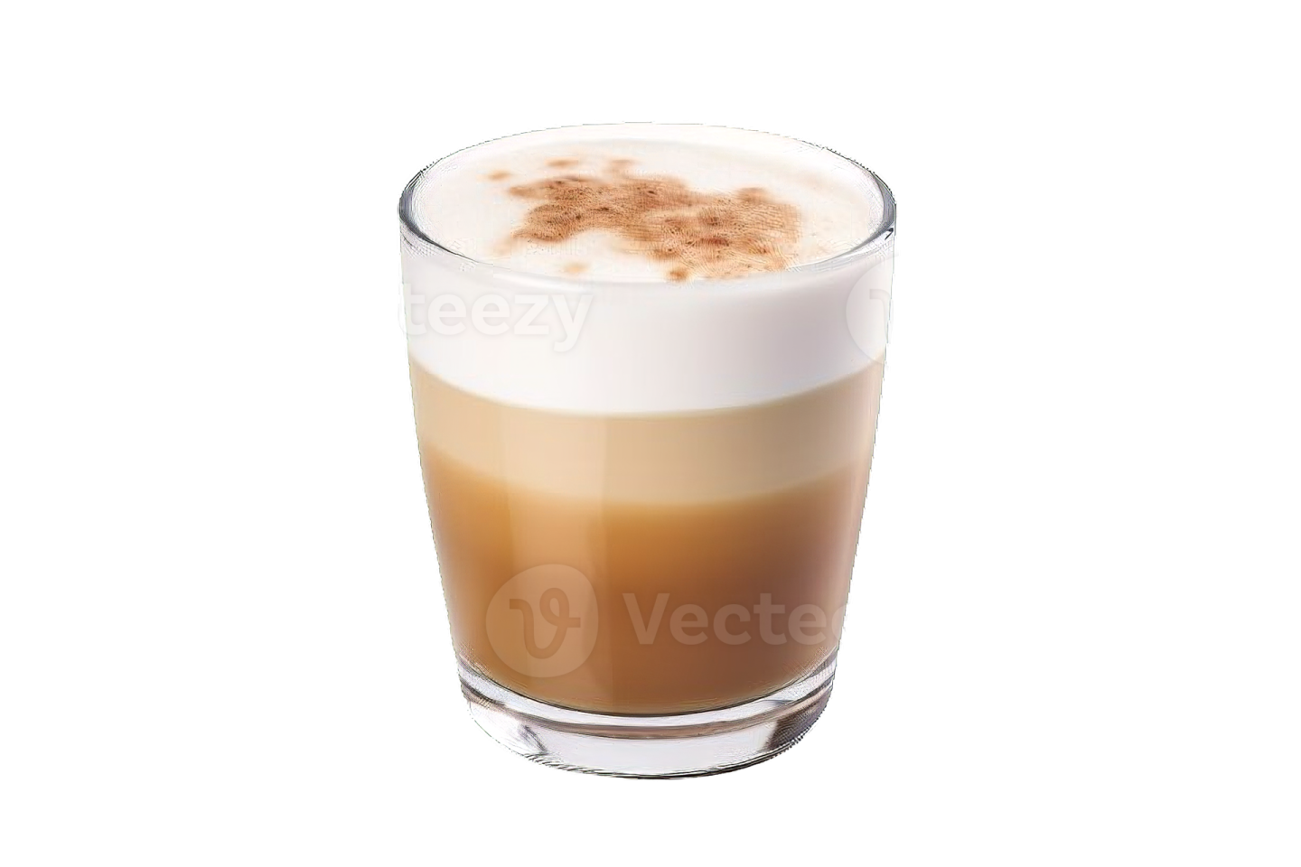 a glass of coffee on a white background