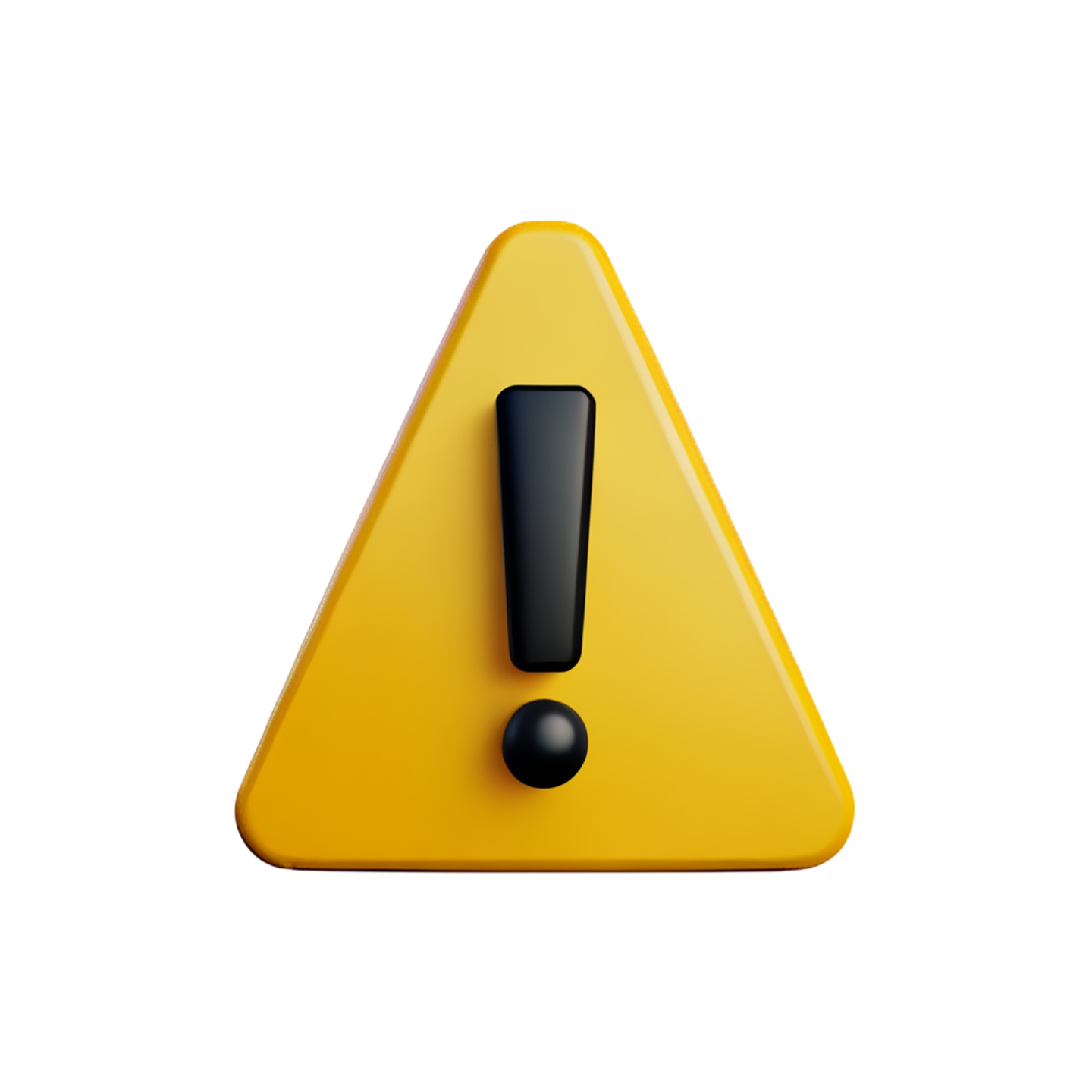 a yellow warning sign with a black button