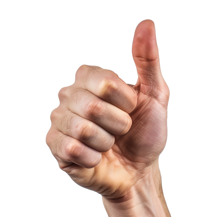 a person's hand with a thumb on it