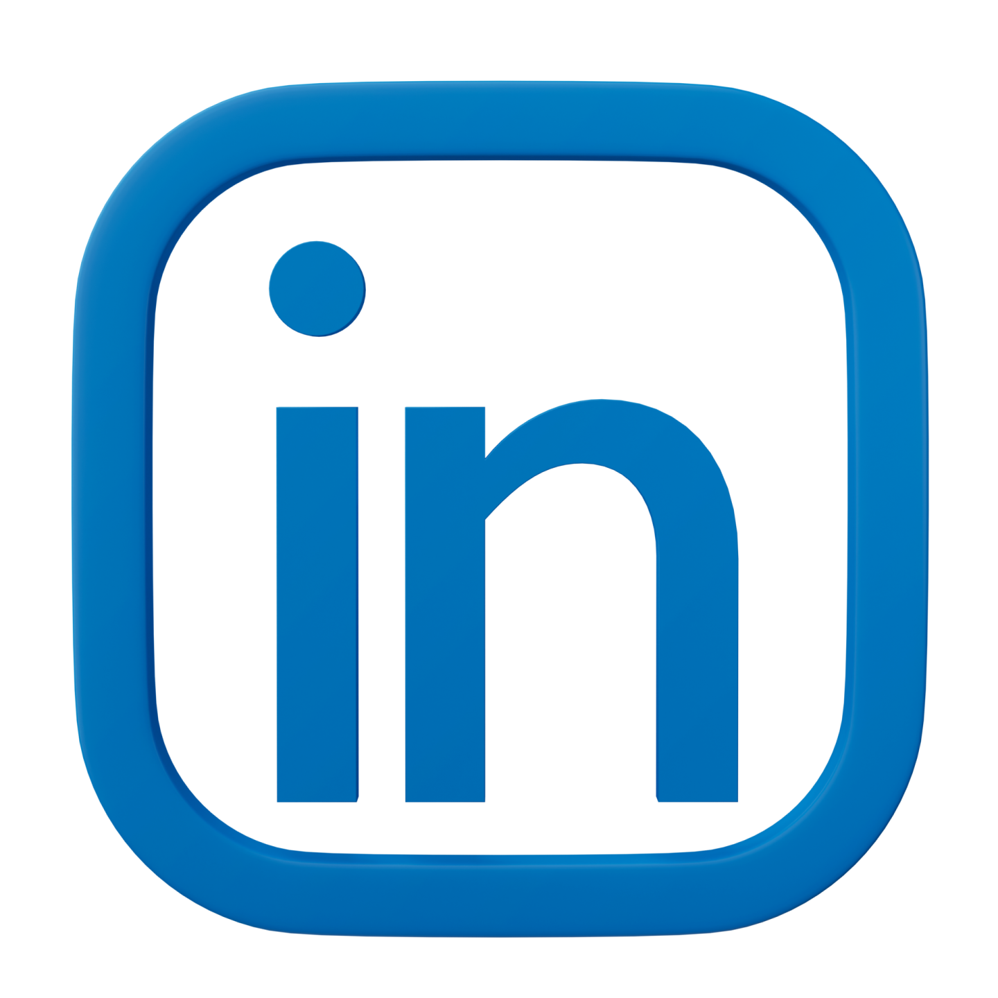 a blue linked icon on a white background