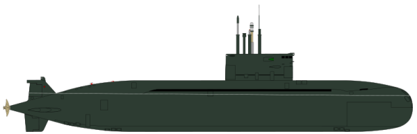 a drawing of a submarine