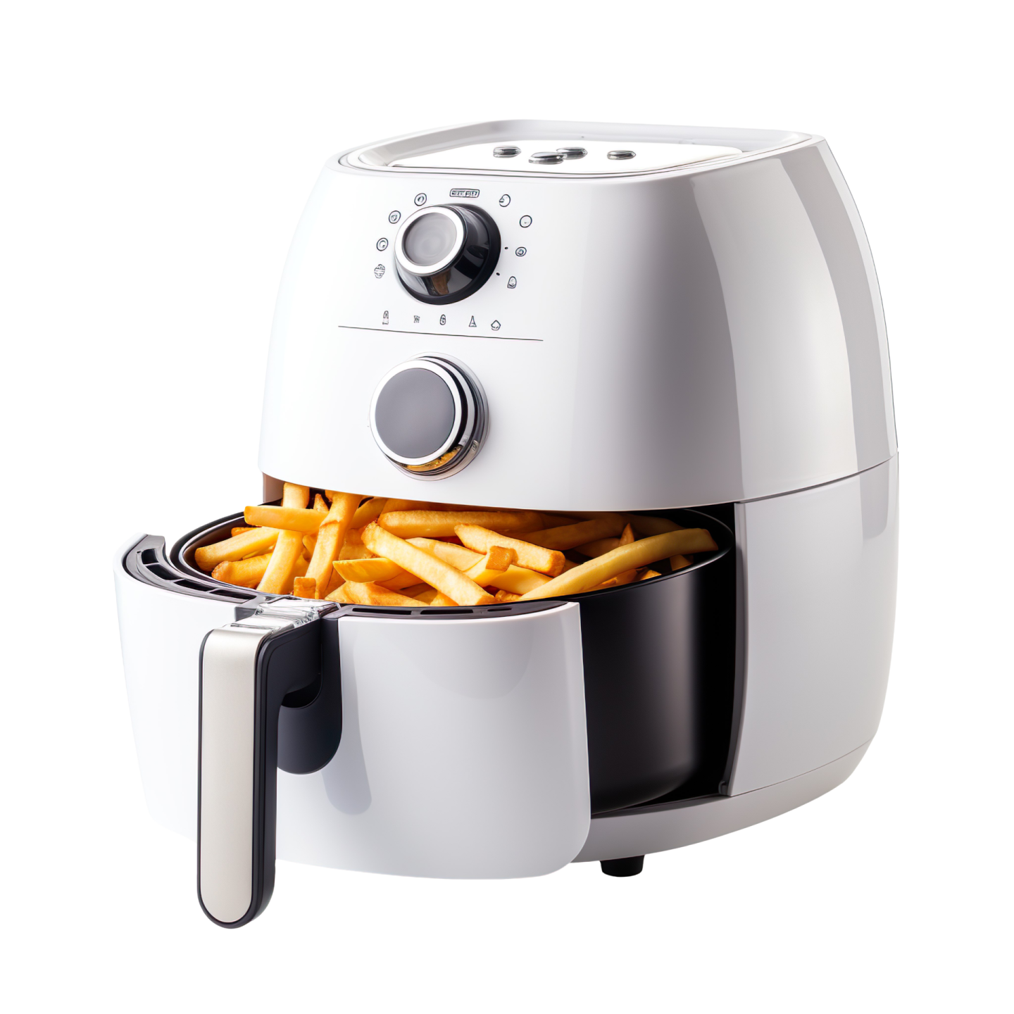 an air fryer with french fries in it